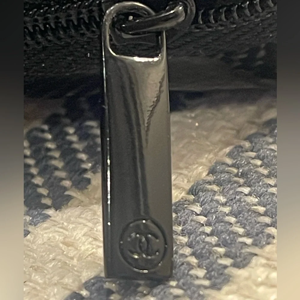 CHANEL Glossy Black Cosmetic Pouch